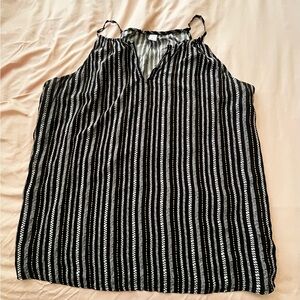 OldNavy Black, White and Yellow Striped Women's Top